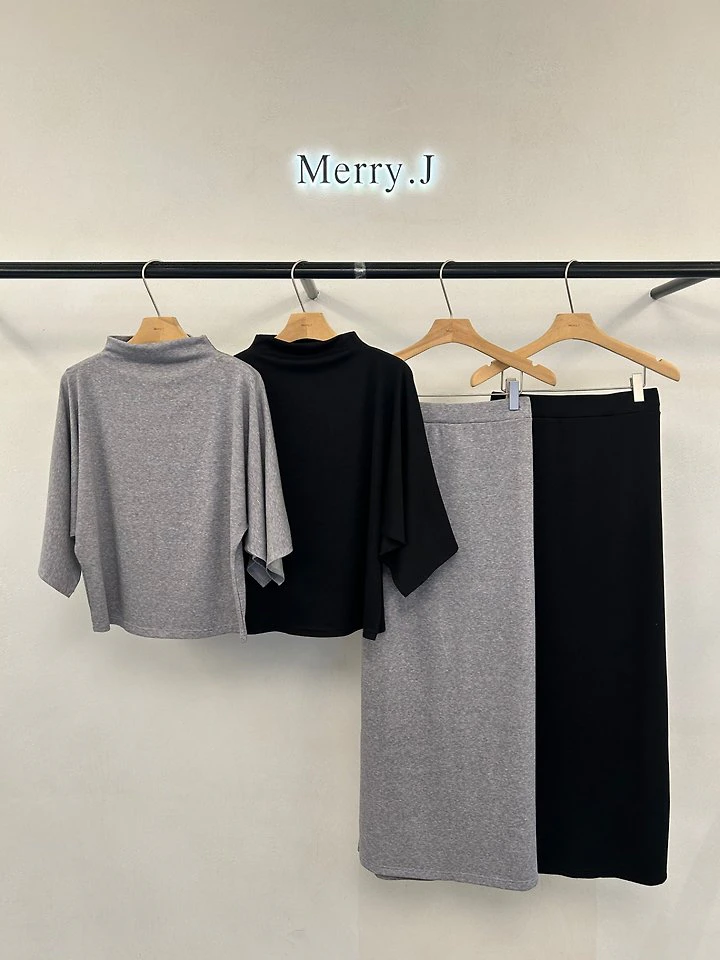 Knit Cape Tee + Knit Long Skirt by Merry J for Women - view 1