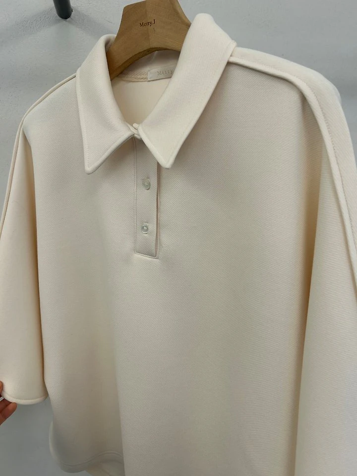 Marron Cushion Collar Blouse + Marron Cushion Pin-Tuck Pants by Merry J for Women - view 9