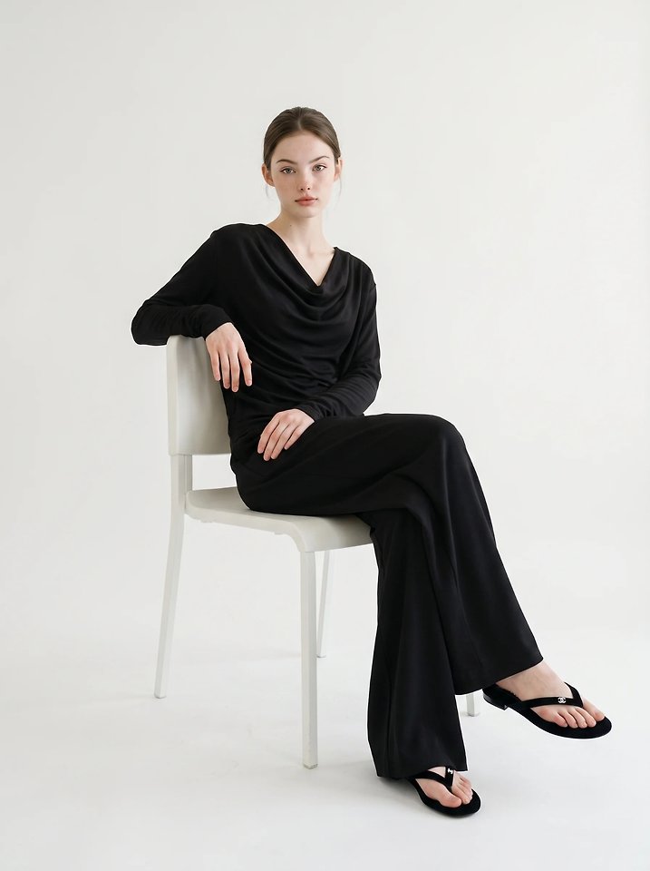 Renoa Cowl Tee + Renoa Culotte Pants by Merry J for Women - view 3