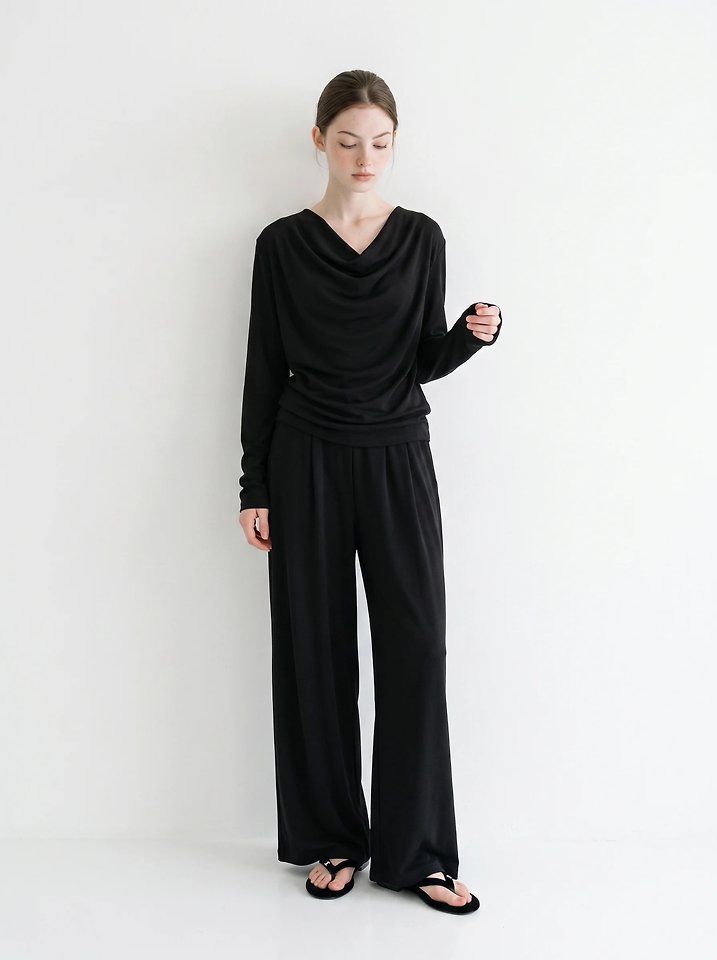 Renoa Cowl Tee + Renoa Culotte Pants by Merry J for Women - view 2