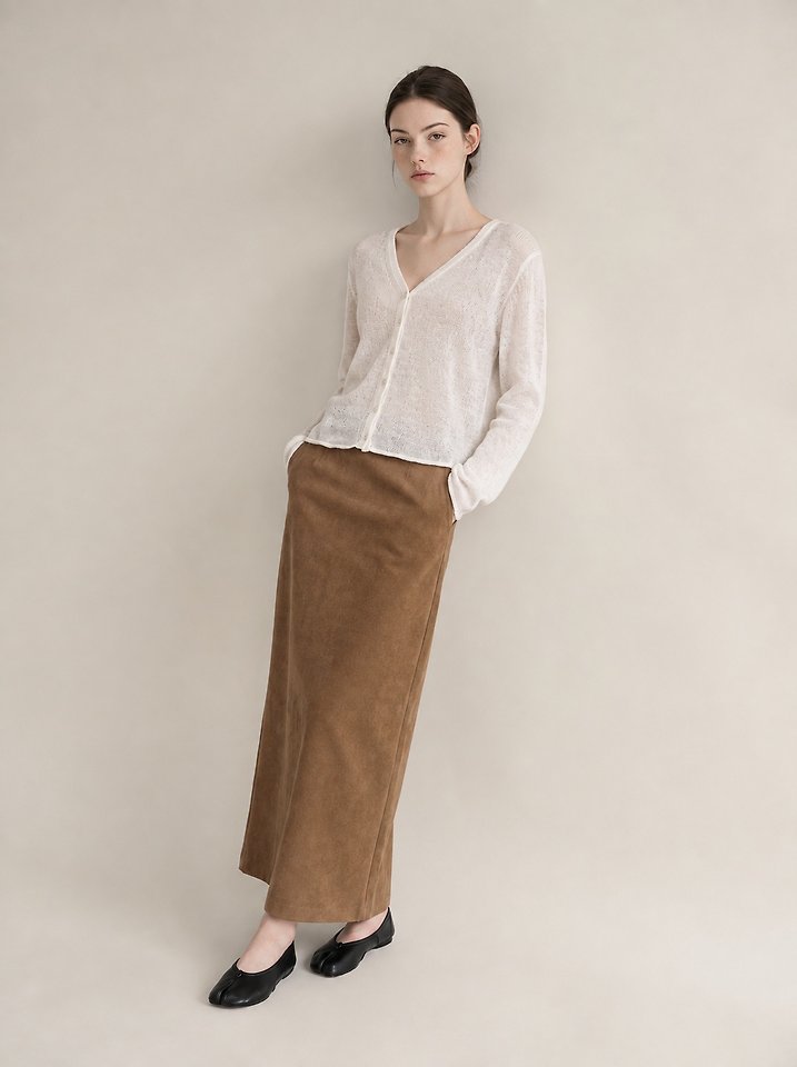 Suede Pencil Skirt by Merry J for Women - view 2