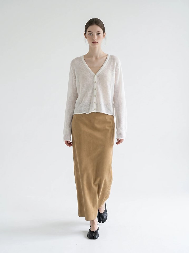Suede Pencil Skirt by Merry J for Women - view 4