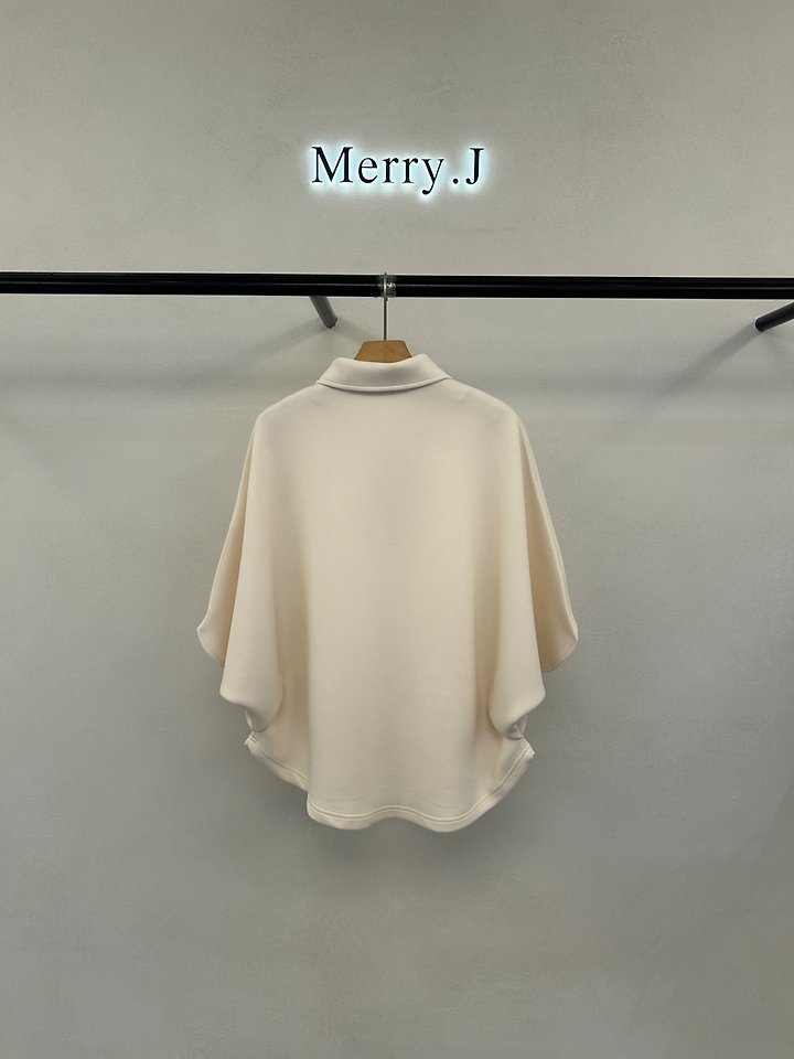 Marron Cushion Collar Blouse + Marron Cushion Pin-Tuck Pants by Merry J for Women - view 10