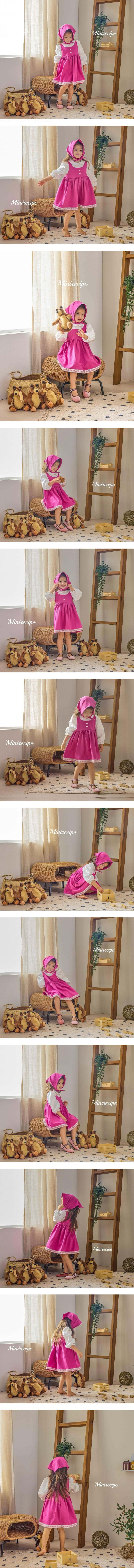 Pink Marsha Dress (Dress + Bandana SET) by Mini Recipe for Child - view 1