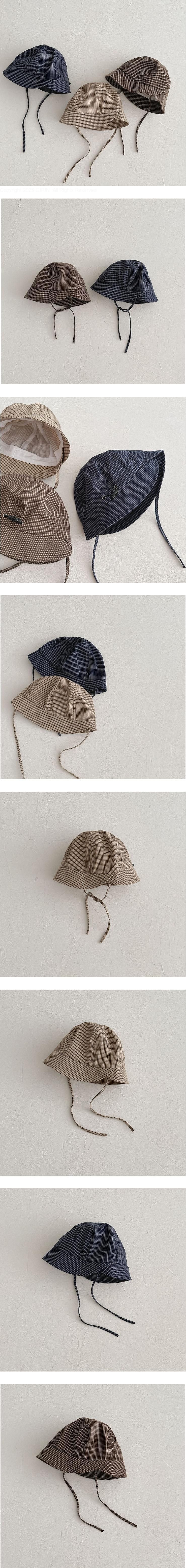 Strap Mini Check Bucket Hat by Miso for Baby - view 1