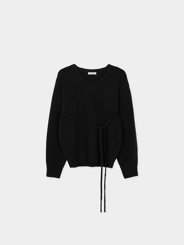 wool cashmere V neck lobe knit by Moani for Women - view 11