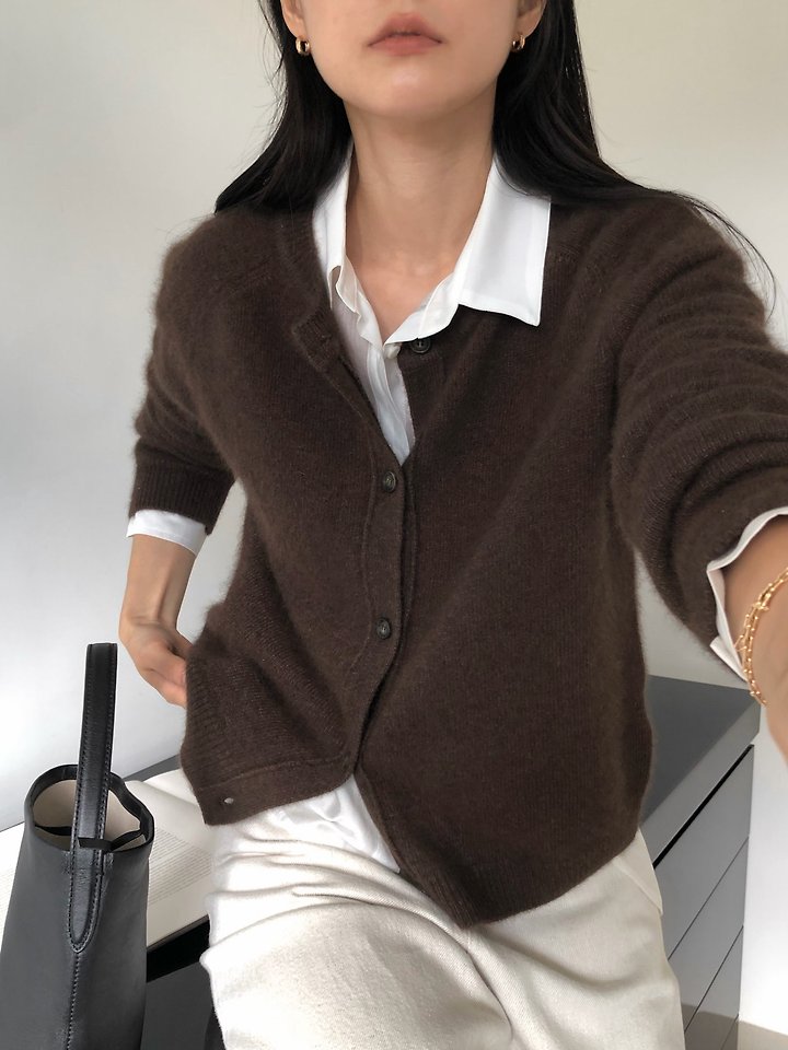 Raccoon O-neck cardigan   by Moani for Women - view 3