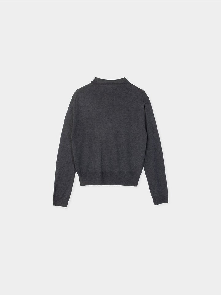 Silkwool high neck button cardigan by Moani for Women - view 11