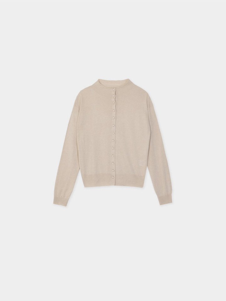 Silkwool high neck button cardigan by Moani for Women - view 7