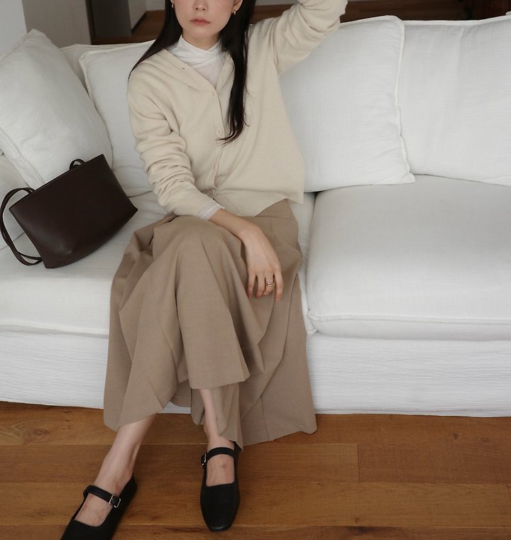 Wool cashmere Hoodie button cardigan by Moani for Women - view 7