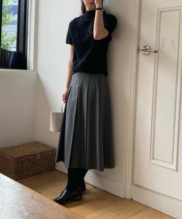 Wool pleats skirt   by Moani for Women - view 4