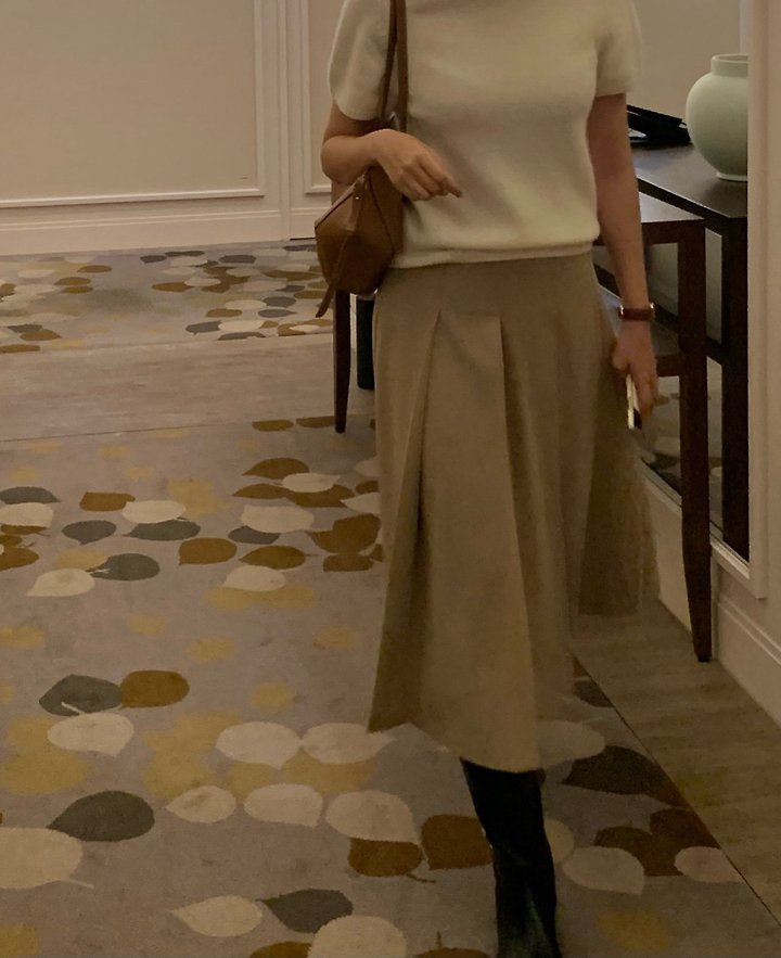 Wool pleats skirt   by Moani for Women - view 6
