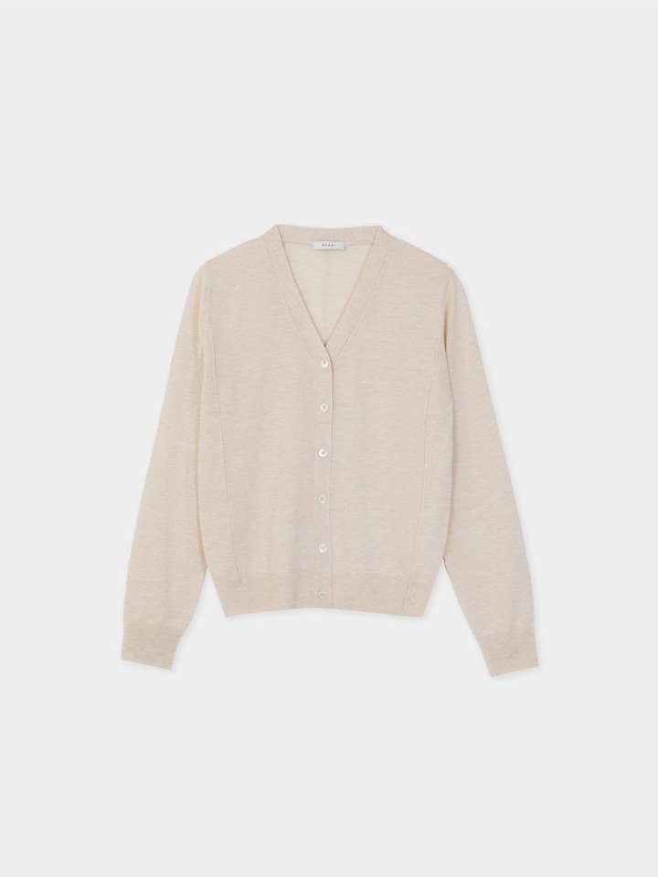 Silkwool V neck cardigan by Moani for Women - view 11