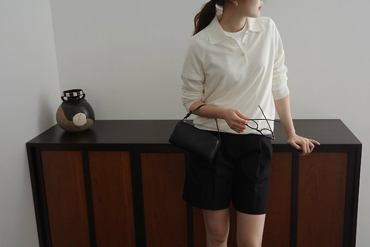 Silk wool collar button knit by Moani for Women - view 8