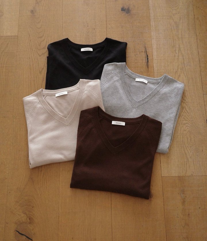 Silk wool V neck knit by Moani for Women - view 9