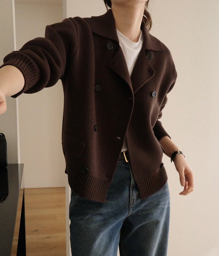 Double button knit cardigan   by Moani for Women - view 2