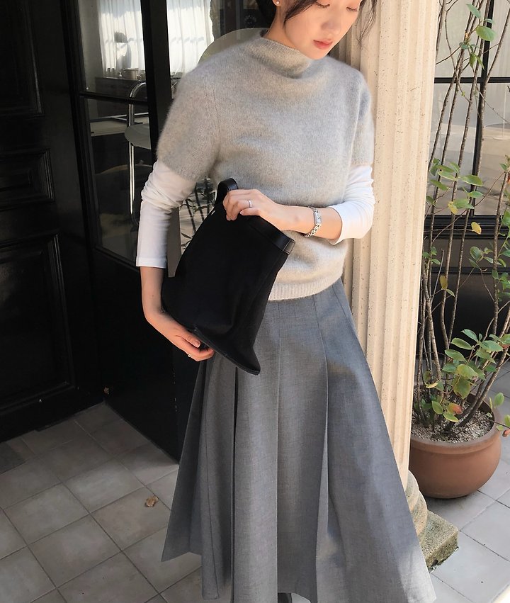 Turtle neck half sleeve raccoon knit by Moani for Women - view 5