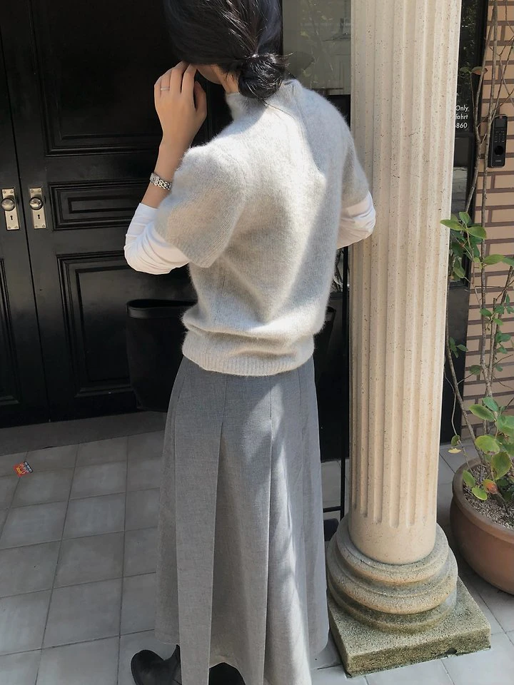 Turtle neck half sleeve raccoon knit by Moani for Women - view 6
