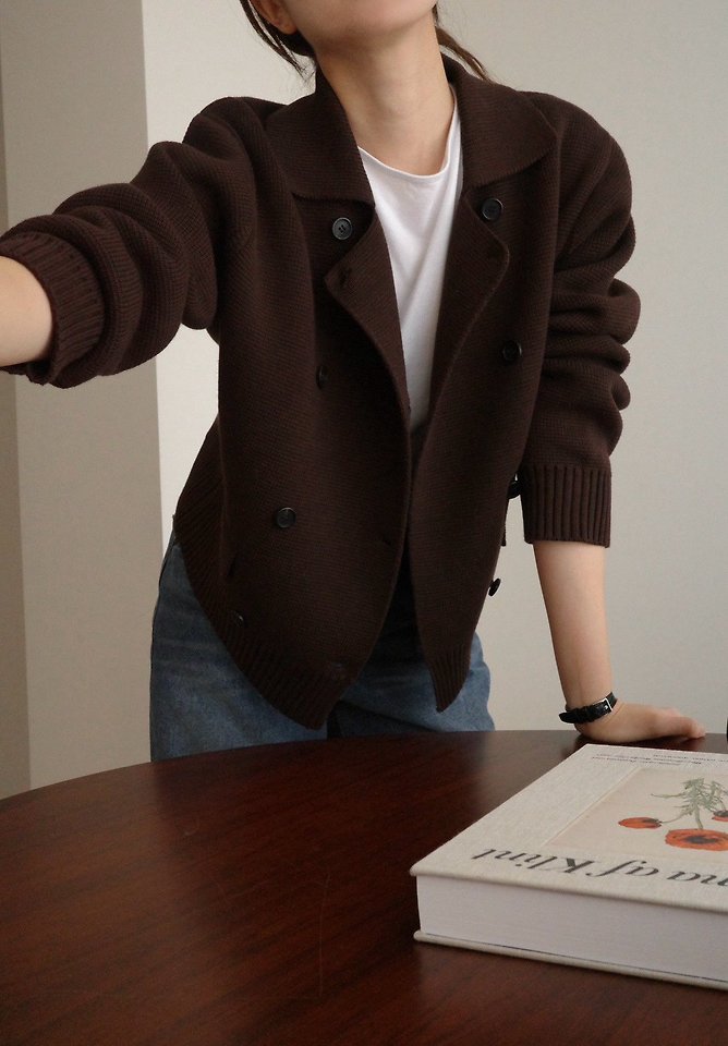 Double button knit cardigan   by Moani for Women - view 4