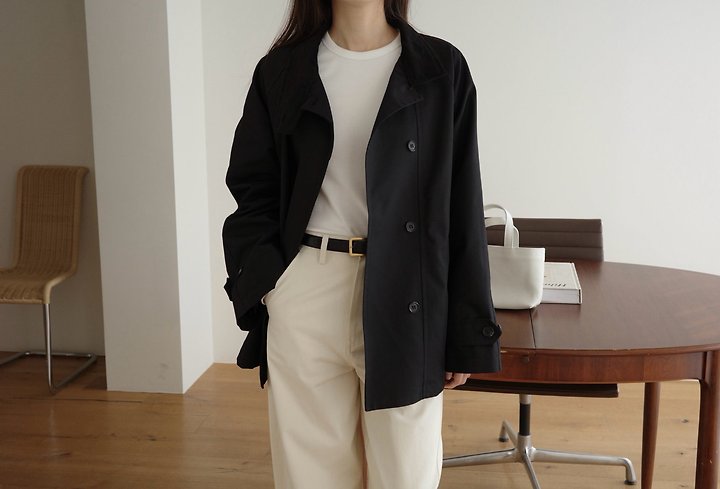 High neck half trench coat by Moani for Women - view 3