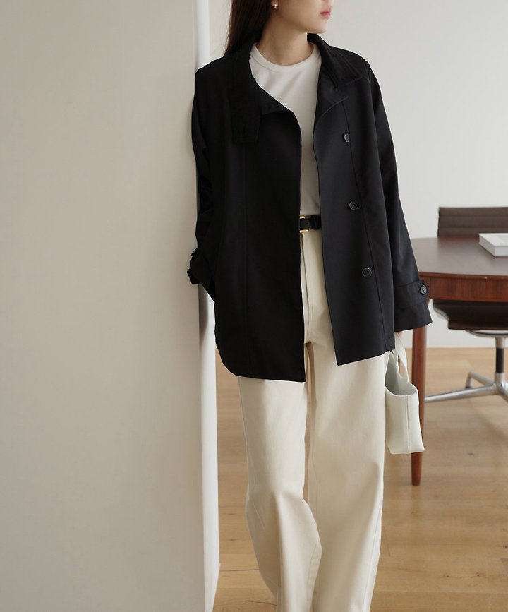 High neck half trench coat by Moani for Women - view 4