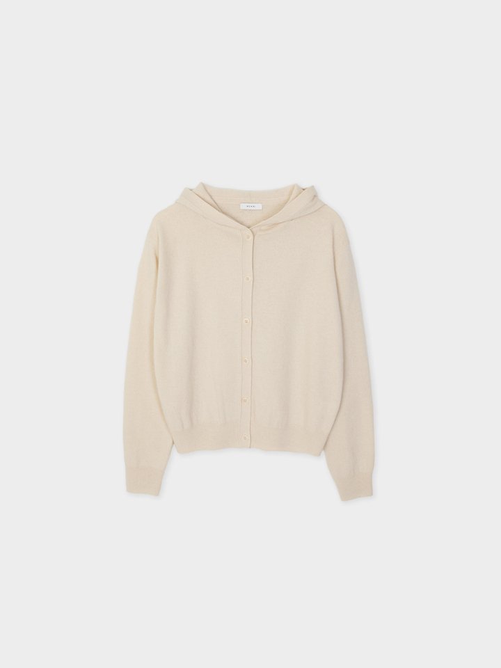 Wool cashmere Hoodie button cardigan by Moani for Women - view 11
