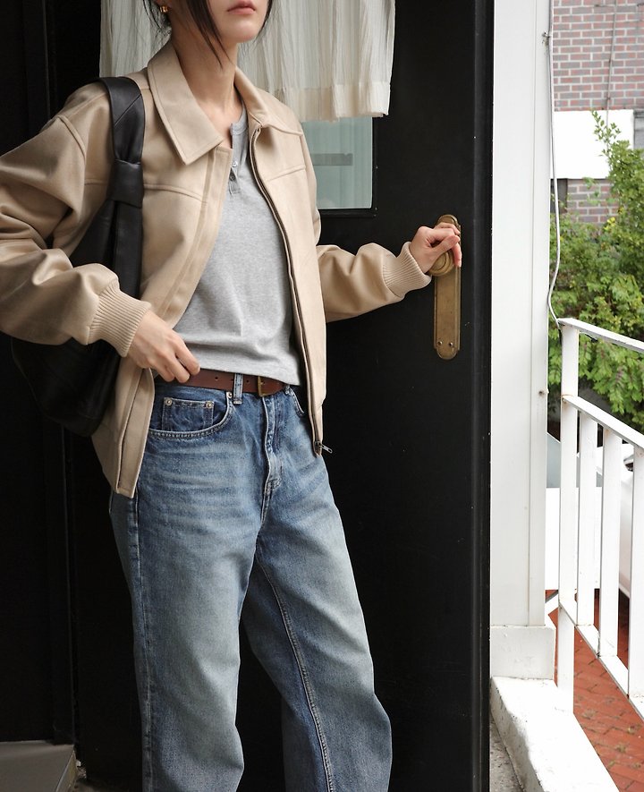 Suede bomber jacket by Moani for Women - view 5