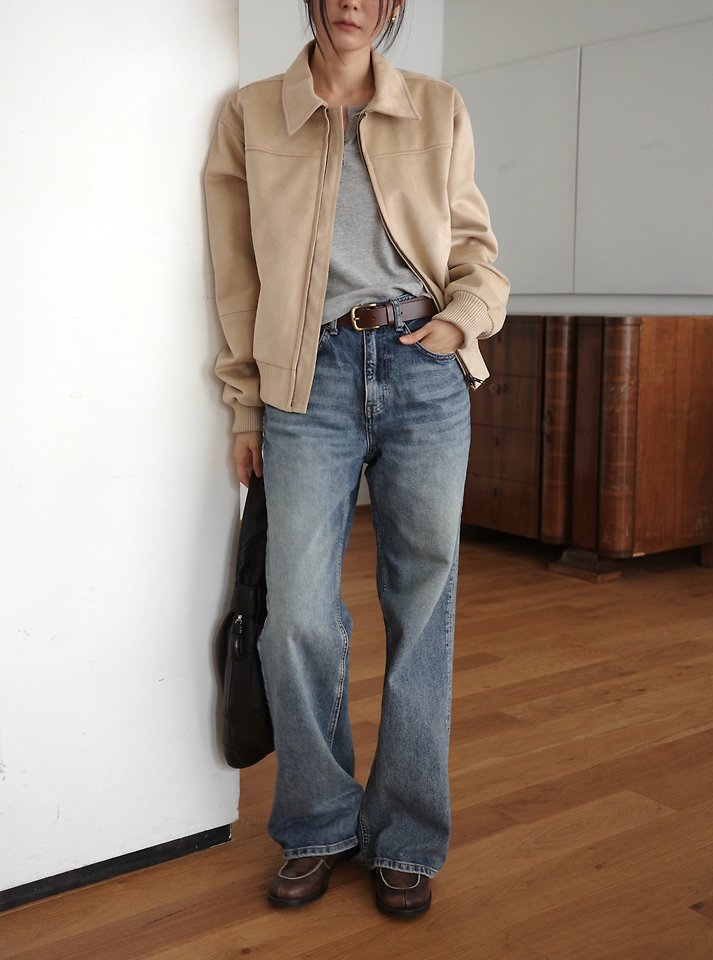 Suede bomber jacket by Moani for Women - view 6