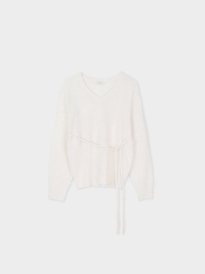wool cashmere V neck lobe knit by Moani for Women - view 8