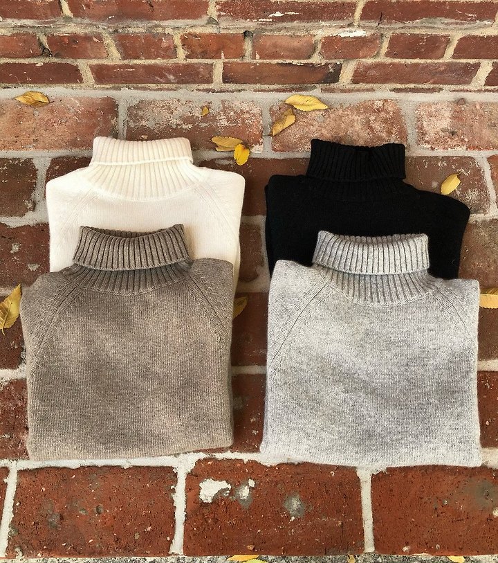 mink cashmere turtle-neck half knit top by Moani for Women - view 10