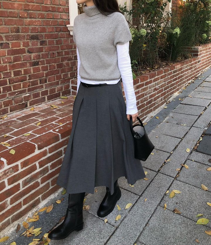 mink cashmere turtle-neck half knit top by Moani for Women - view 4