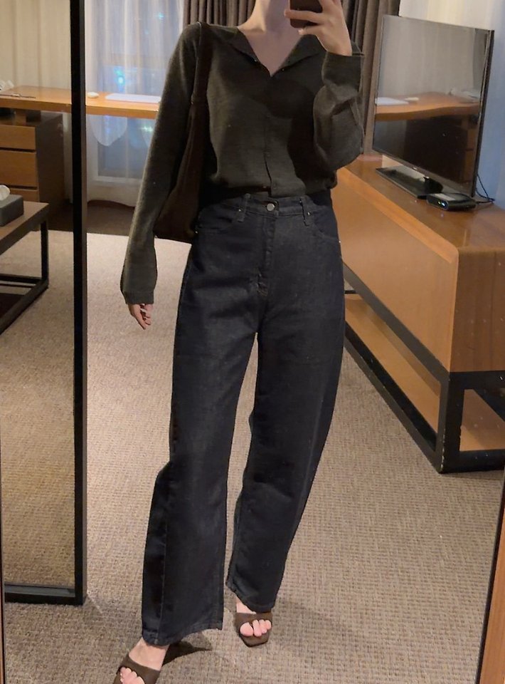 curved denim pants by Moani for Women - view 1