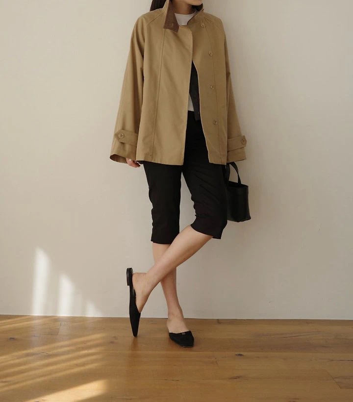 High neck half trench coat by Moani for Women - view 8