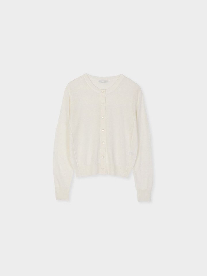 Silk wool stitch O neck cardigan by Moani for Women - view 10
