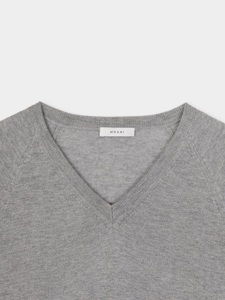 Silk wool V neck knit by Moani for Women - view 10