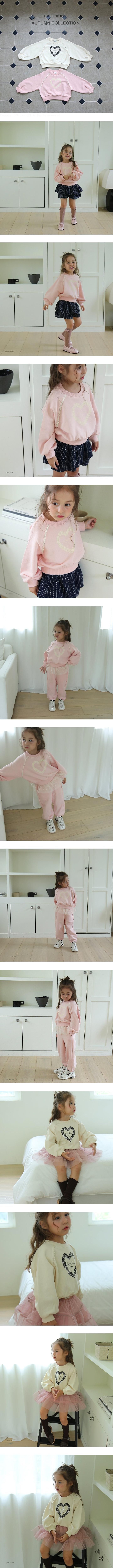 Lace Heart Tee by Mori Mori for Child - view 1