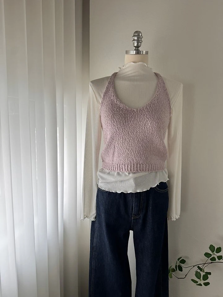 Popcorn Holter Knit Top by Most for Women - view 8