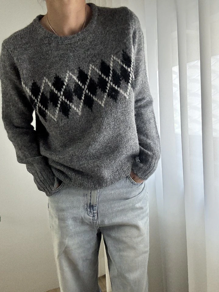 Argyle Knit Pullover by Most for Women - view 3
