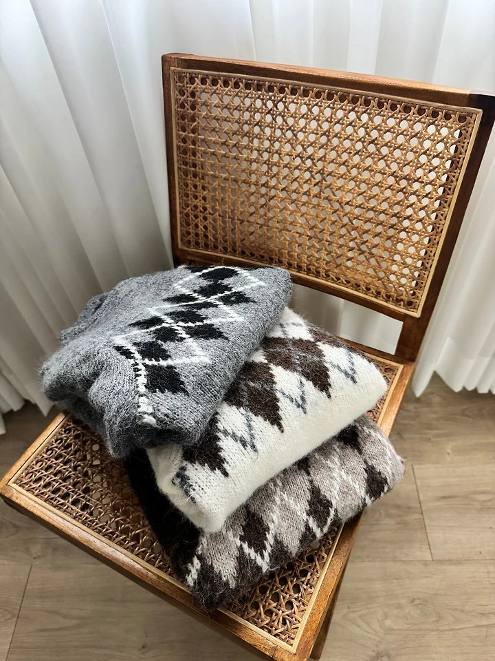 Argyle Knit Pullover by Most for Women - view 7