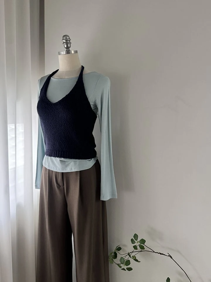 Popcorn Holter Knit Top by Most for Women - view 1