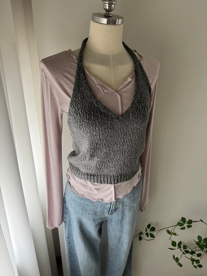 Popcorn Holter Knit Top by Most for Women - view 5