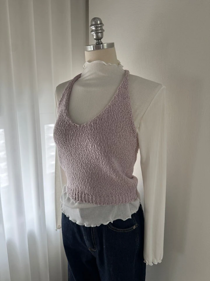 Popcorn Holter Knit Top by Most for Women - view 7