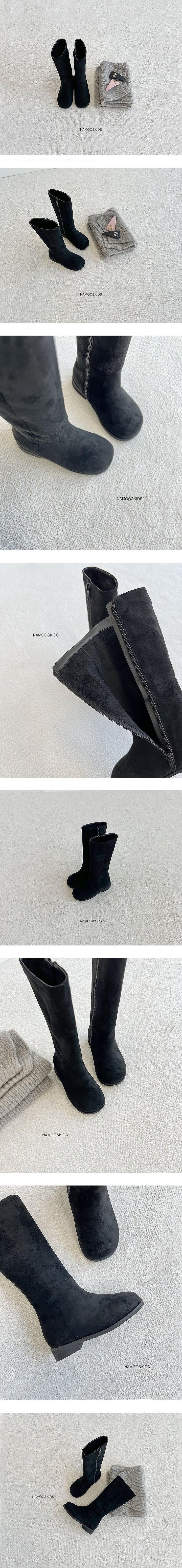 Wavy Suede Long Boots (Fleece Lining) by Namoo & Kids for Child - view 1