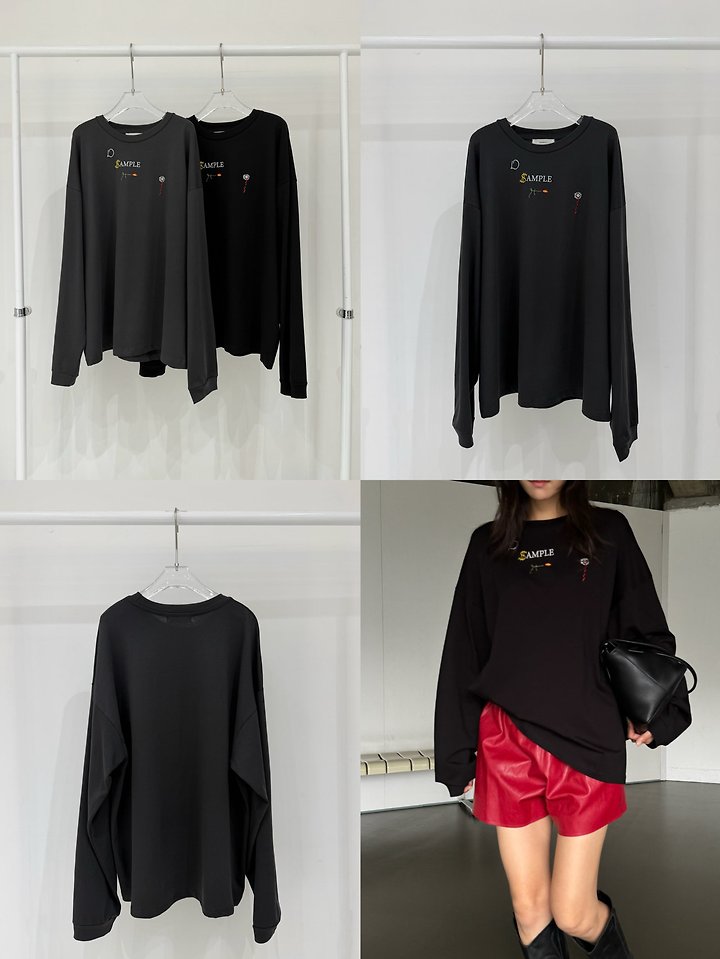 Embroidery Boxy Tee by Neroli36 for Women - view 7