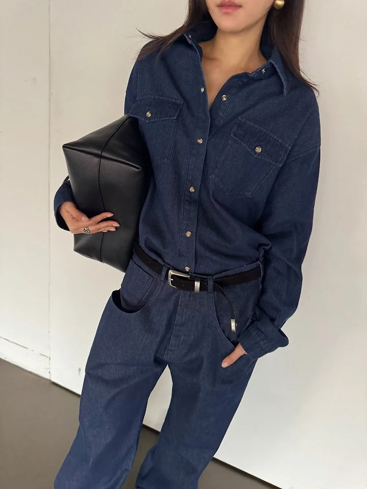 Padded Dark Blue Shirt by Neroli36 for Women - view 2