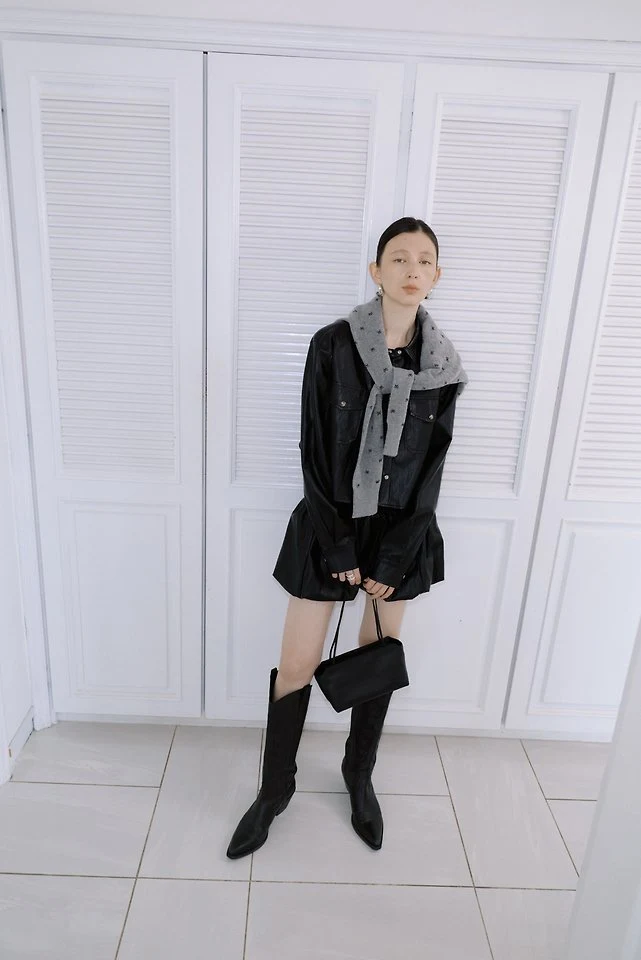 Leather Pumpkin Skirt by Neroli36 for Women - view 3