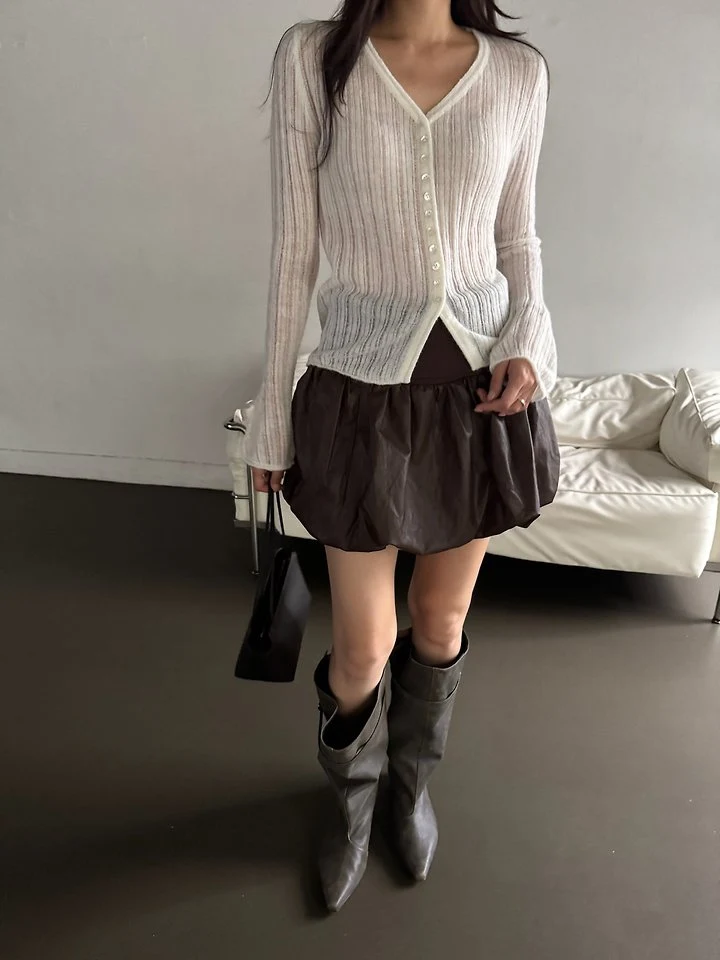 Leather Pumpkin Skirt by Neroli36 for Women - view 6