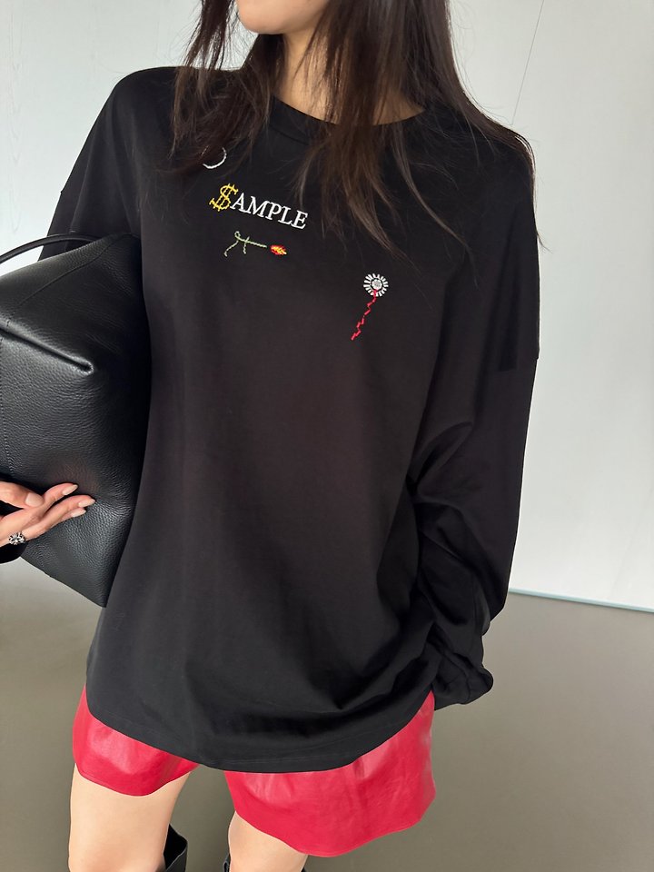 Embroidery Boxy Tee by Neroli36 for Women - view 4