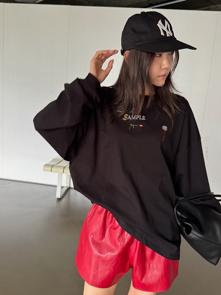 Embroidery Boxy Tee by Neroli36 for Women - view 6