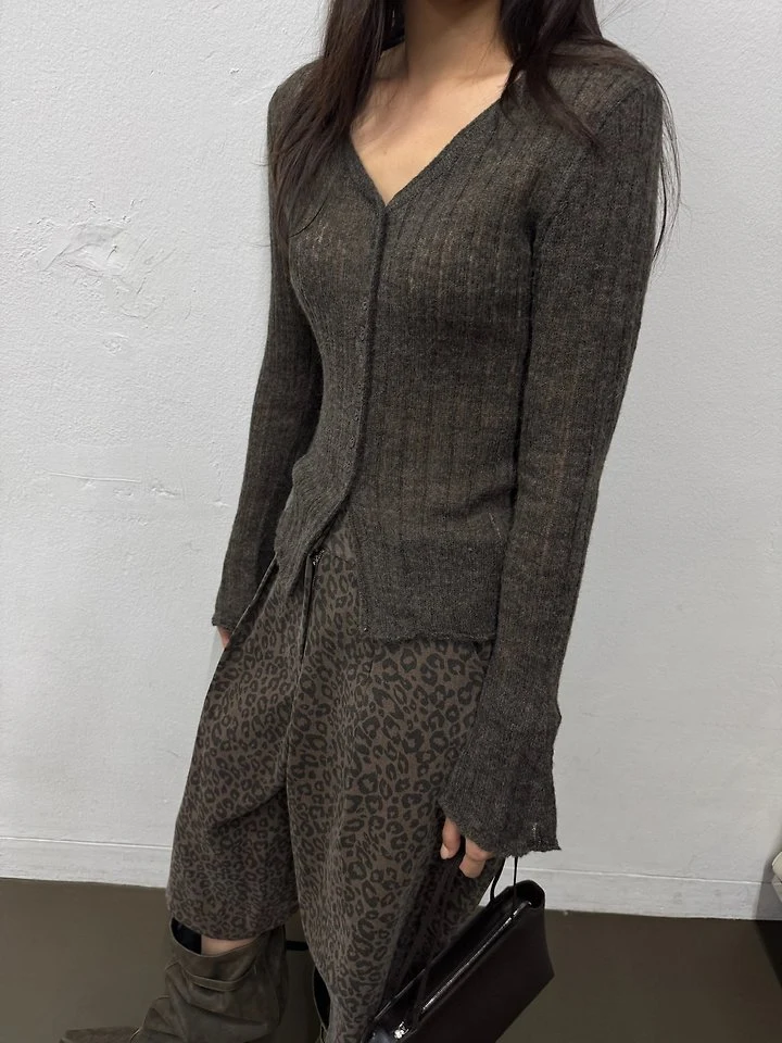 Rib Slim Cardigan by Neroli36 for Women - view 9